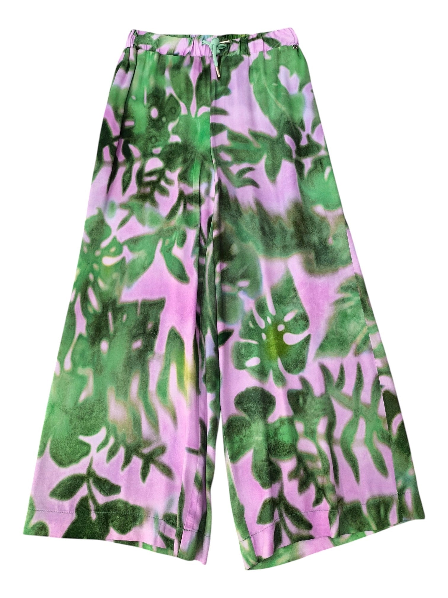 Pantalone palazzo Kocca fantasia - Verde/Glicine