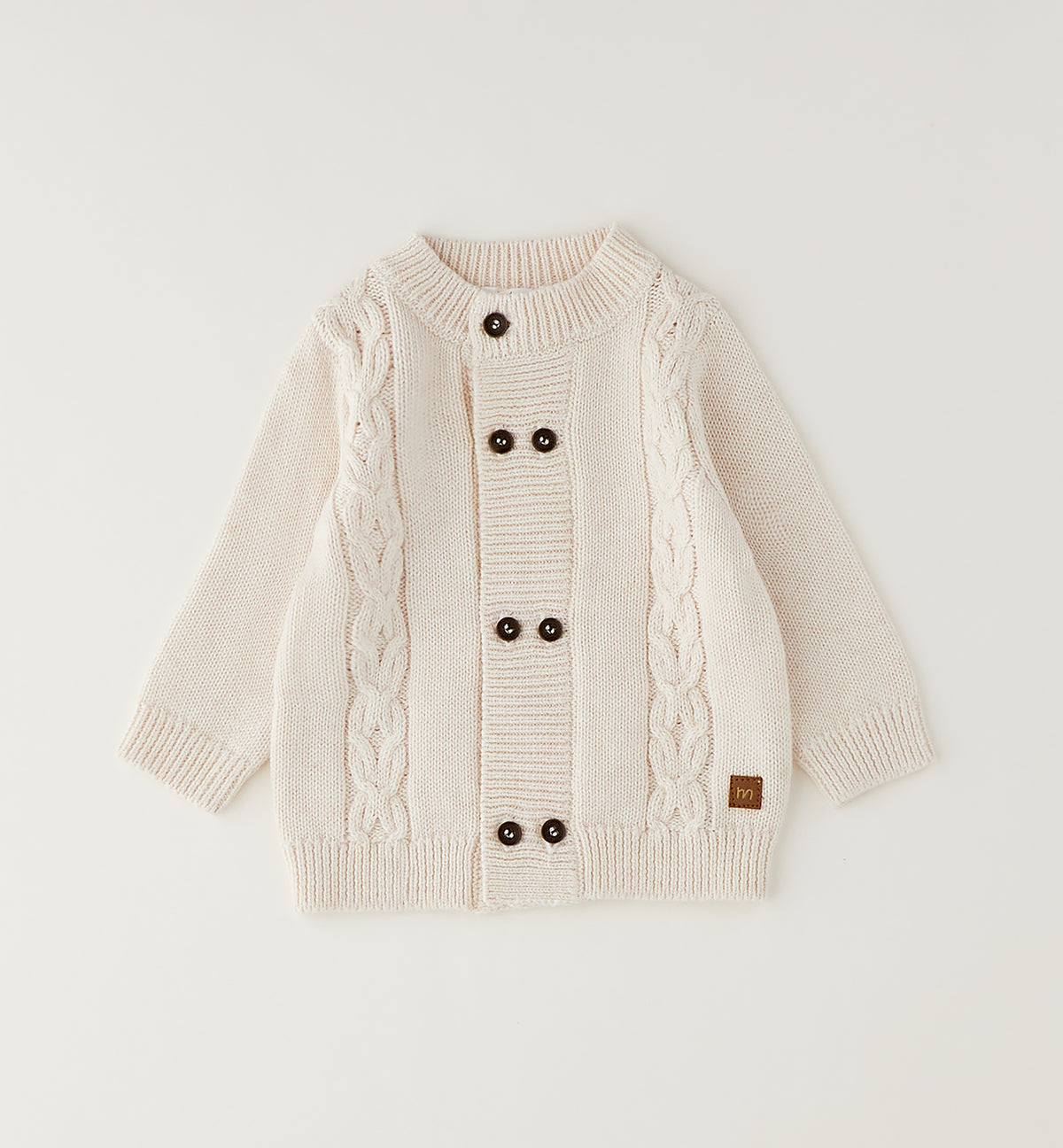 CARDIGAN TRECCIA BEIGE