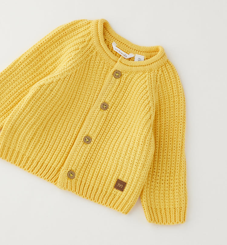 CARDIGAN CON BOTTONI SENAPE