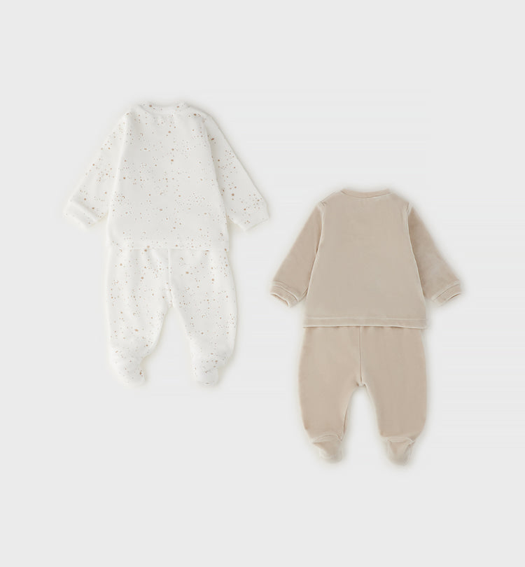 COORDINATO IN CINIGLIA NEUTRO PANNA/BEIGE
