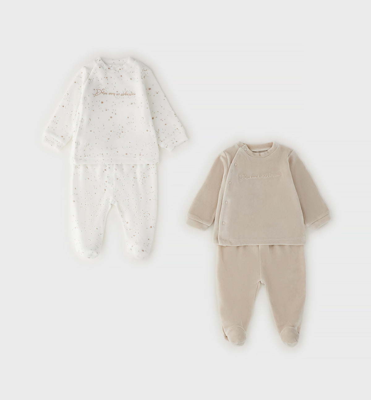 COORDINATO IN CINIGLIA NEUTRO PANNA/BEIGE