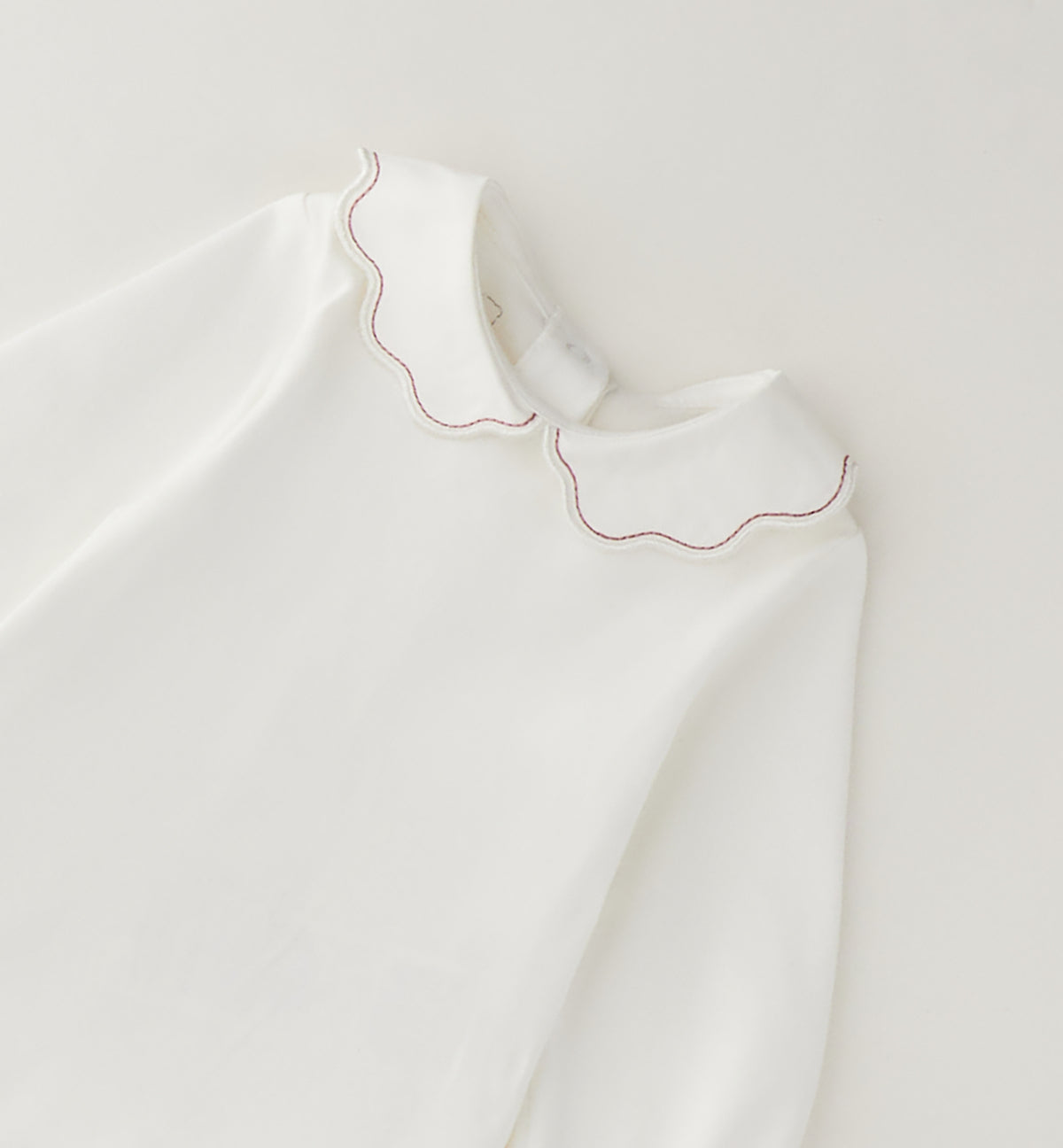SHIRT PANNA CON COLLETTO ONDE