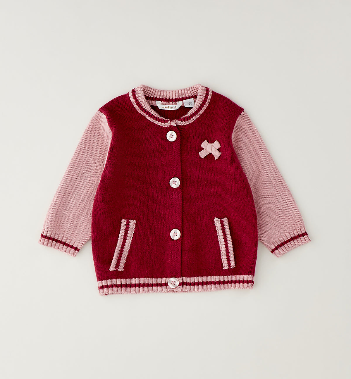 CARDIGAN CON BOTTONI FUXIA E ROSA