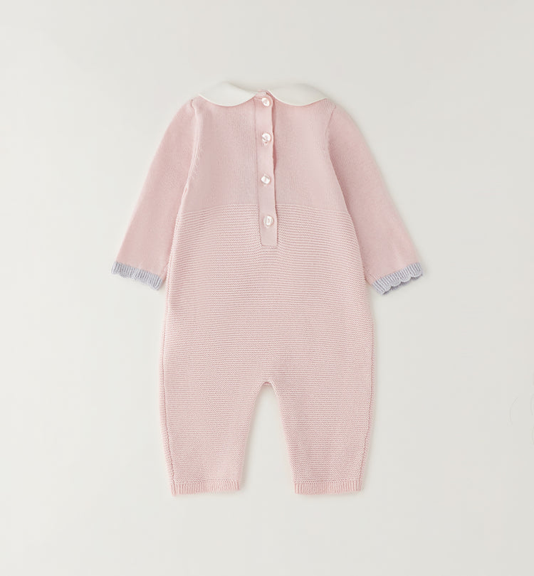TUTINA TRICOT ROSA FIOCCO GRIGIO