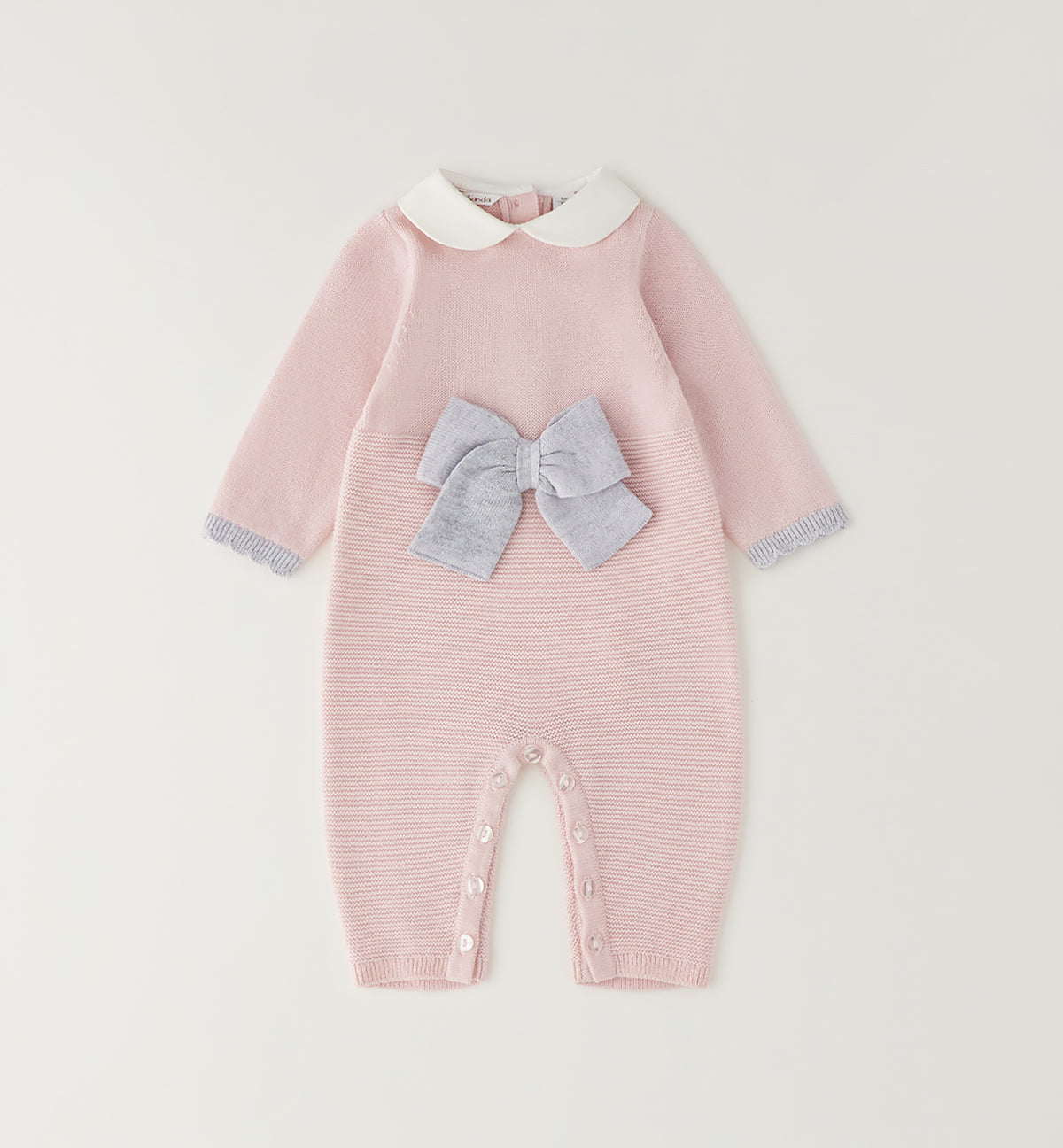 TUTINA TRICOT ROSA FIOCCO GRIGIO