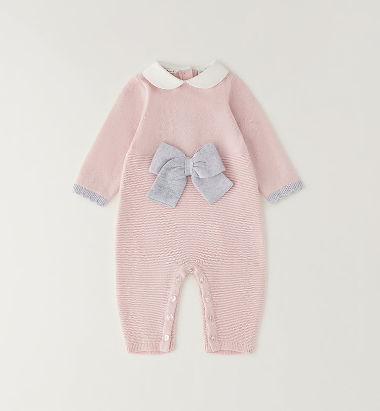 TUTINA TRICOT ROSA FIOCCO GRIGIO