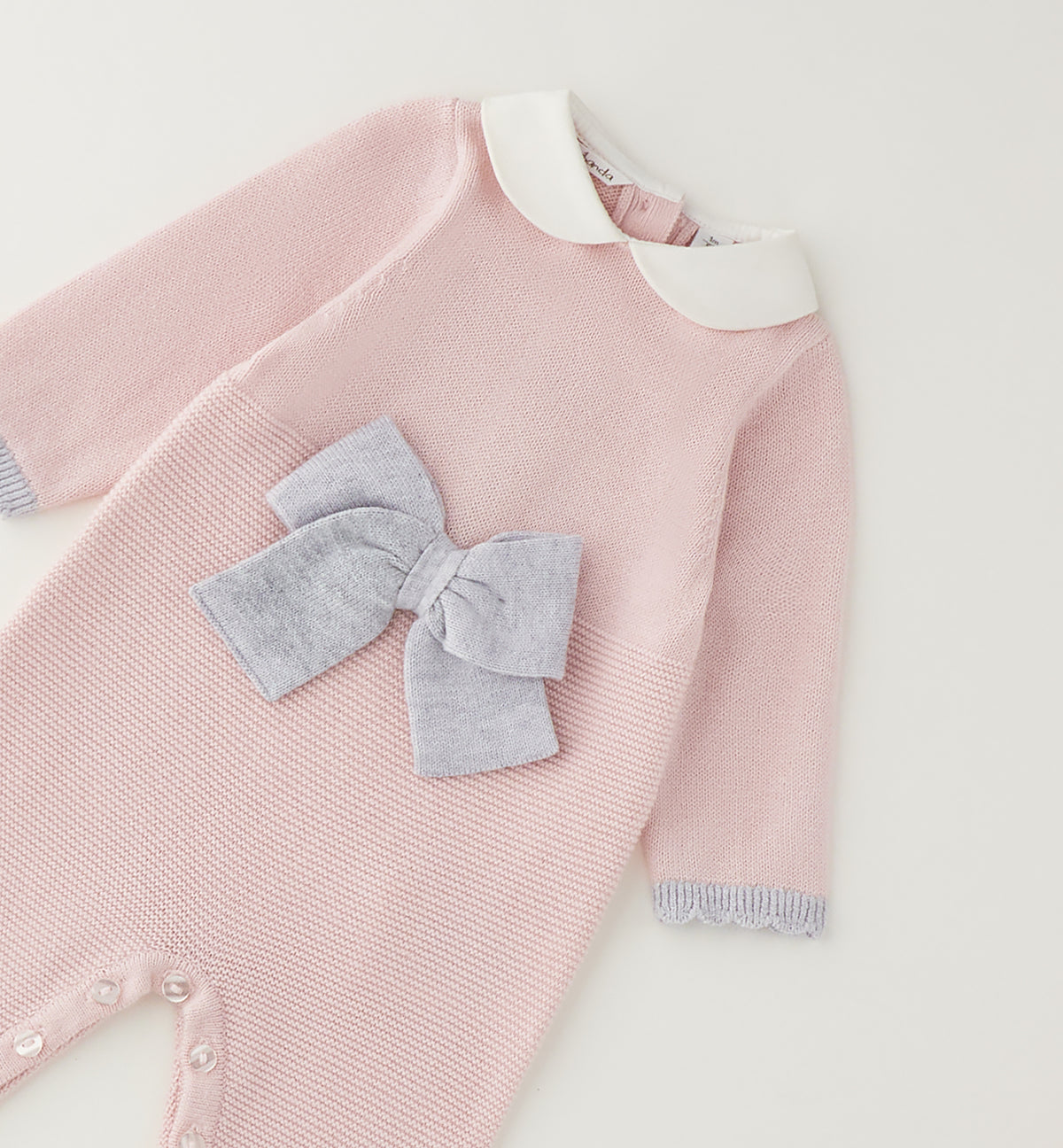 TUTINA TRICOT ROSA FIOCCO GRIGIO