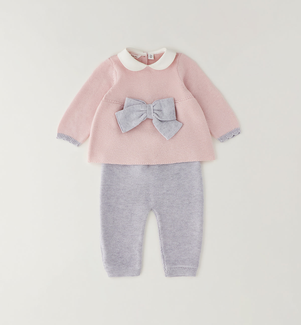 ABITINO TRICOT ROSA FIOCCO GRIGIO