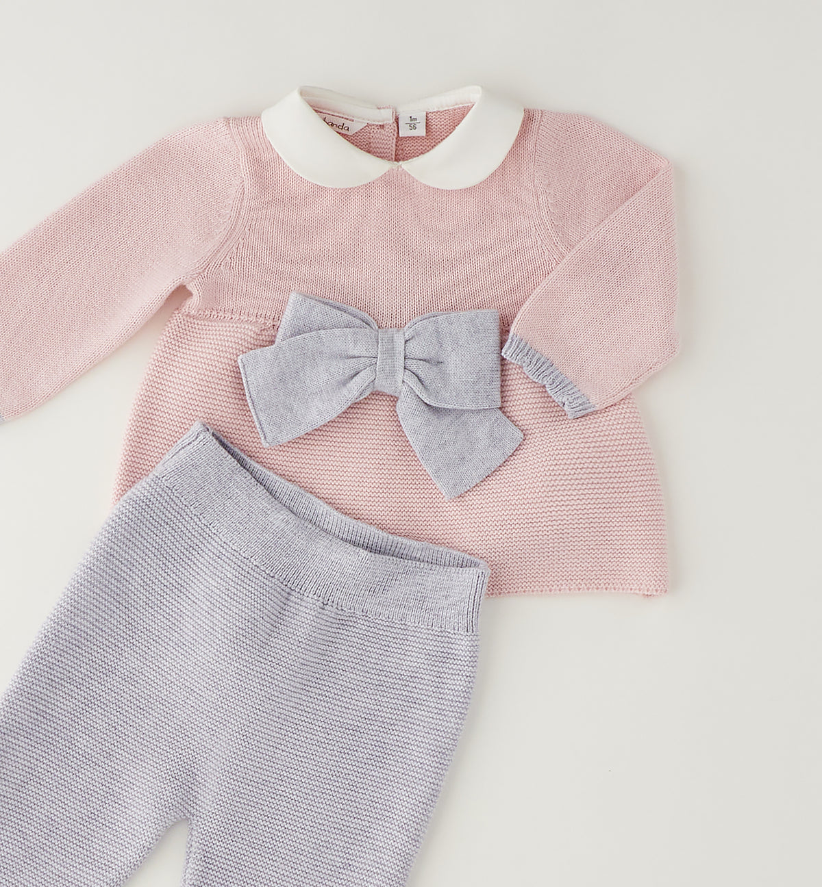 ABITINO TRICOT ROSA FIOCCO GRIGIO