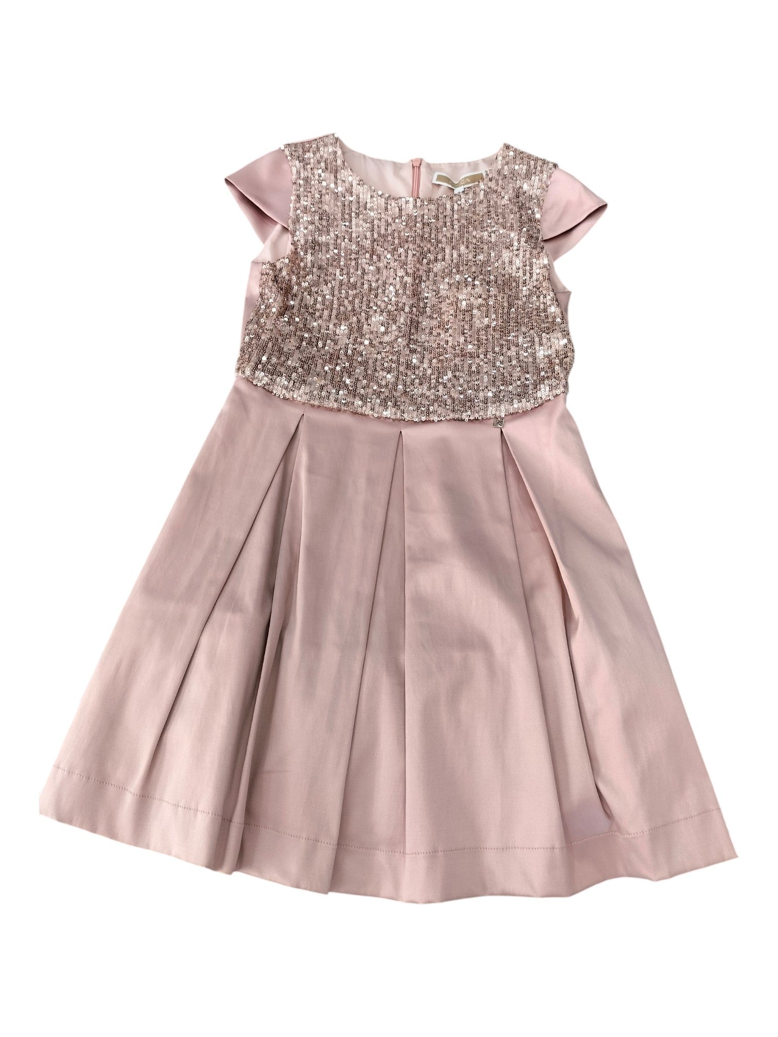 Abito Kocca corpetto paillettes e gonna in raso - Rosa cipria