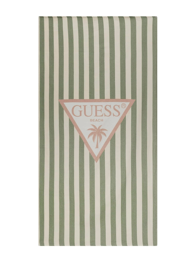 Telo mare Guess fantasia fasce verde/rosa