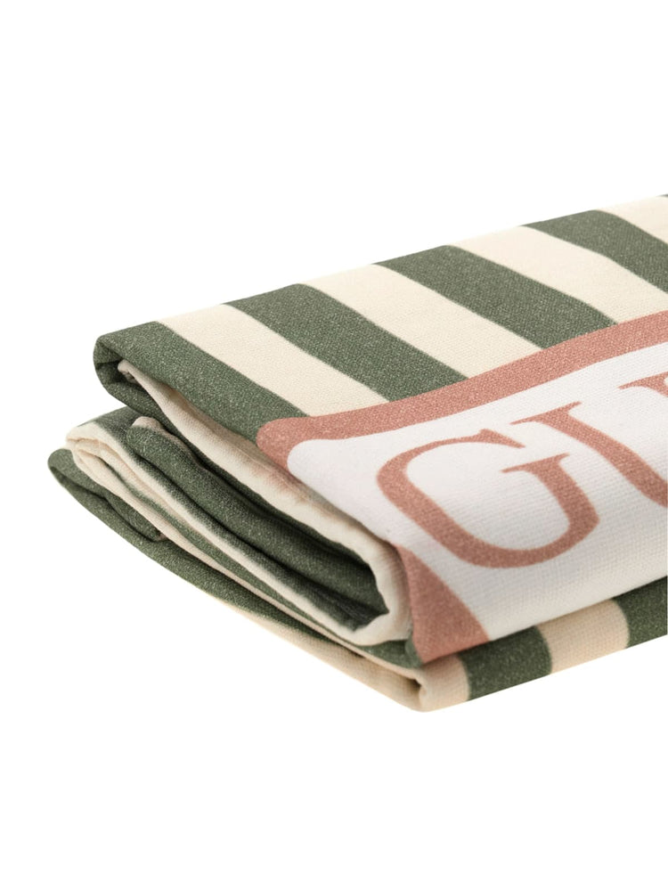 Telo mare Guess fantasia fasce verde/rosa