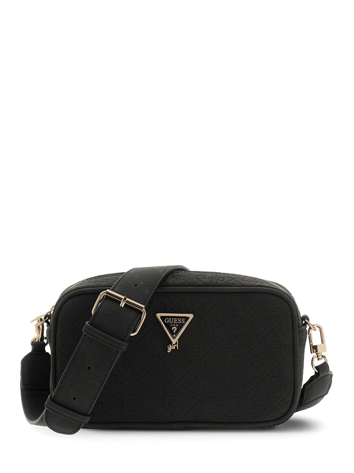 POCHETTE/TRACOLLA GUESS NERA FANTASIA LOGATA
