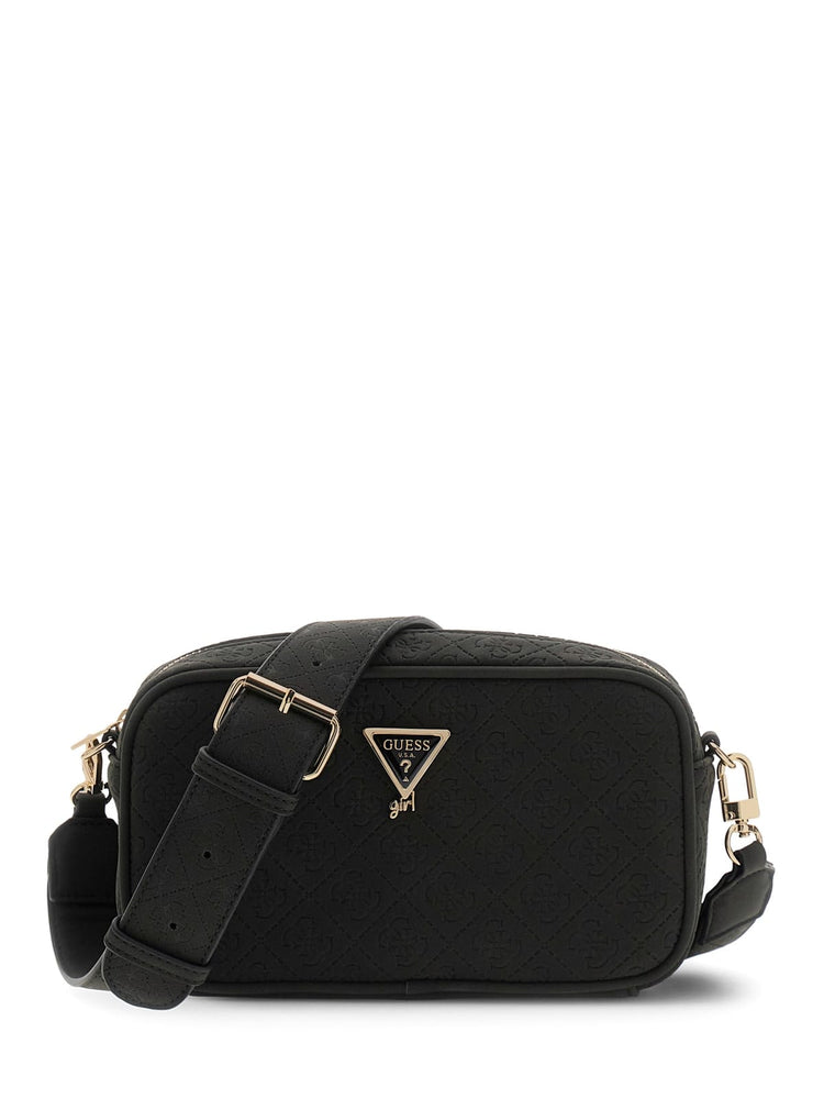 POCHETTE/TRACOLLA GUESS NERA FANTASIA LOGATA