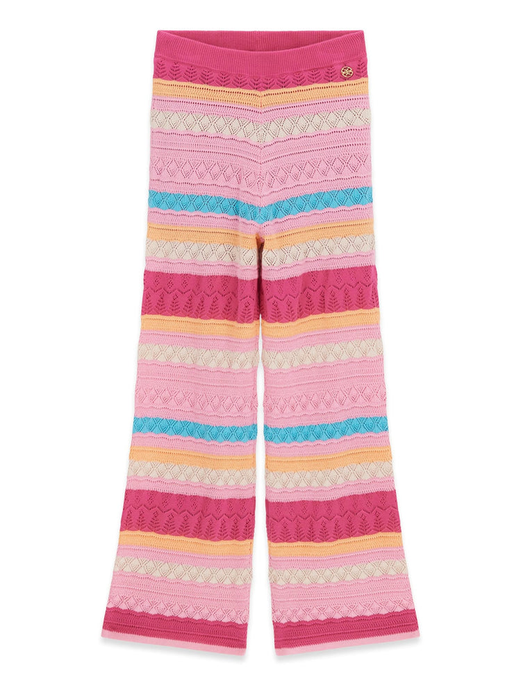 Pantalone Guess fasce multicolor effetto uncinetto