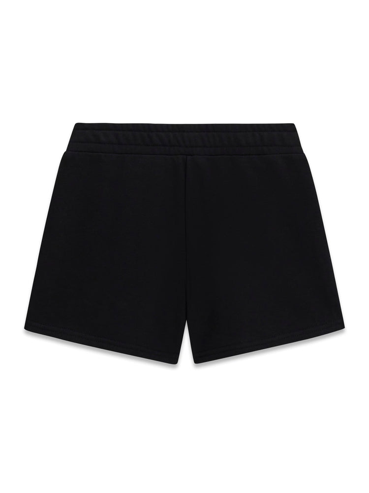 Short in felpa Guess e logo strass - Nero