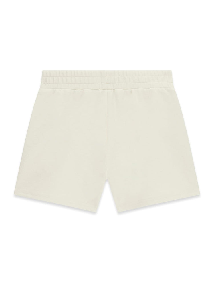 Short in felpa Guess con riga nera laterale - Crema