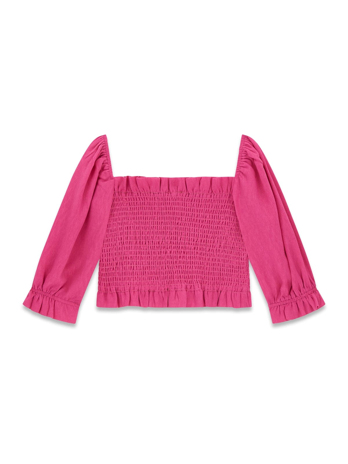 Top crop Guess drappeggiato tinta unita - Fuxia