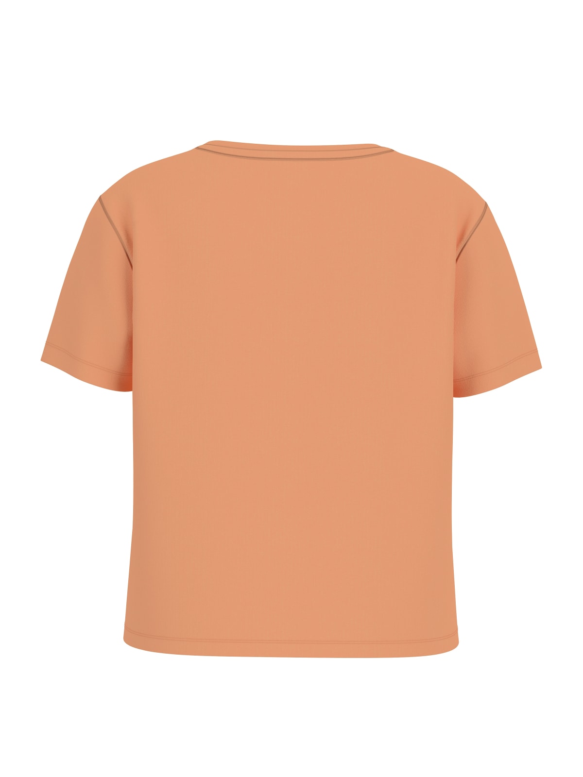 T-Shirt Guess crop basica tinta unita - Arancio