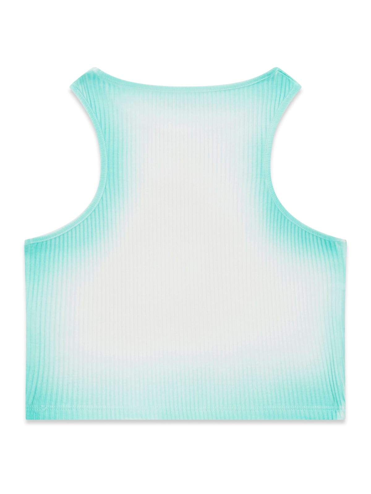 Top crop Guess a costine sfumato - Bianco/Verde menta
