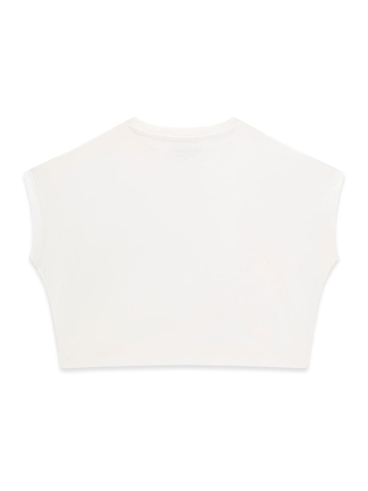 T-Shirt Guess con nodo tinta unita - Bianco