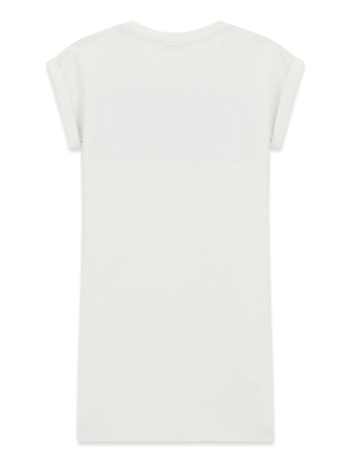 Abito in felpa Guess logo con strass - Bianco