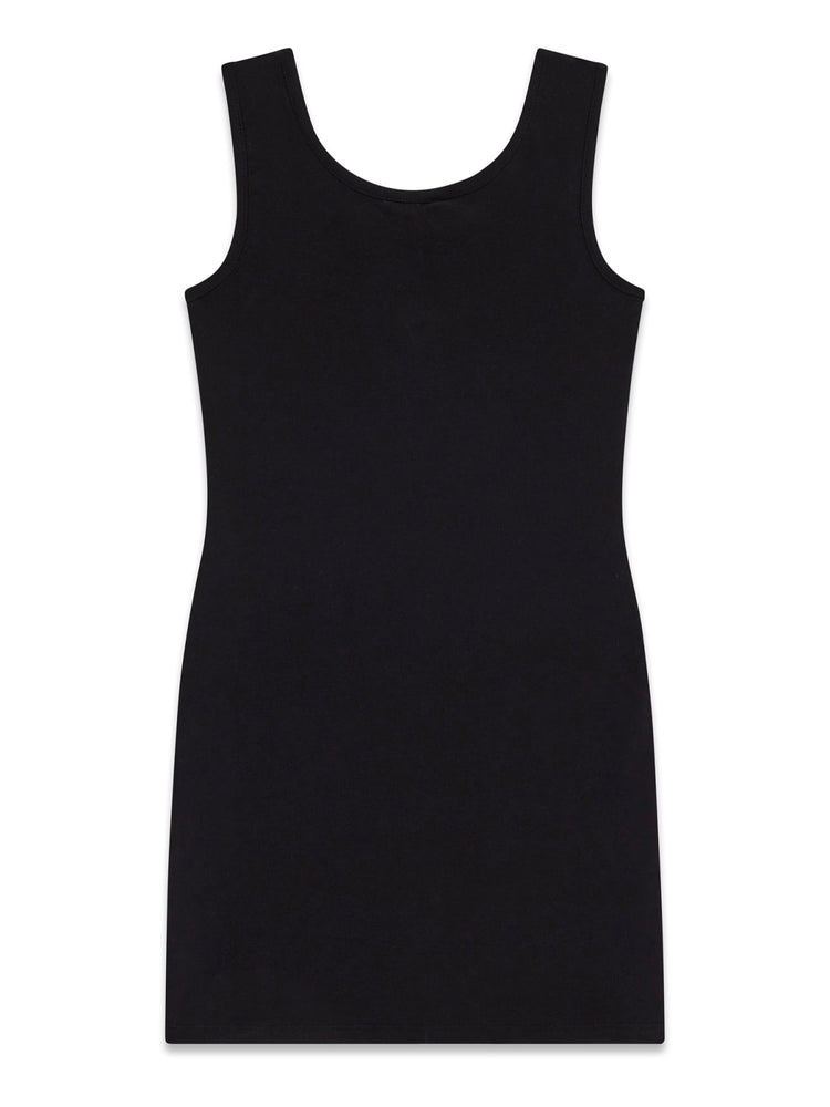 Minidress Guess in jersey logo acciaio - Nero