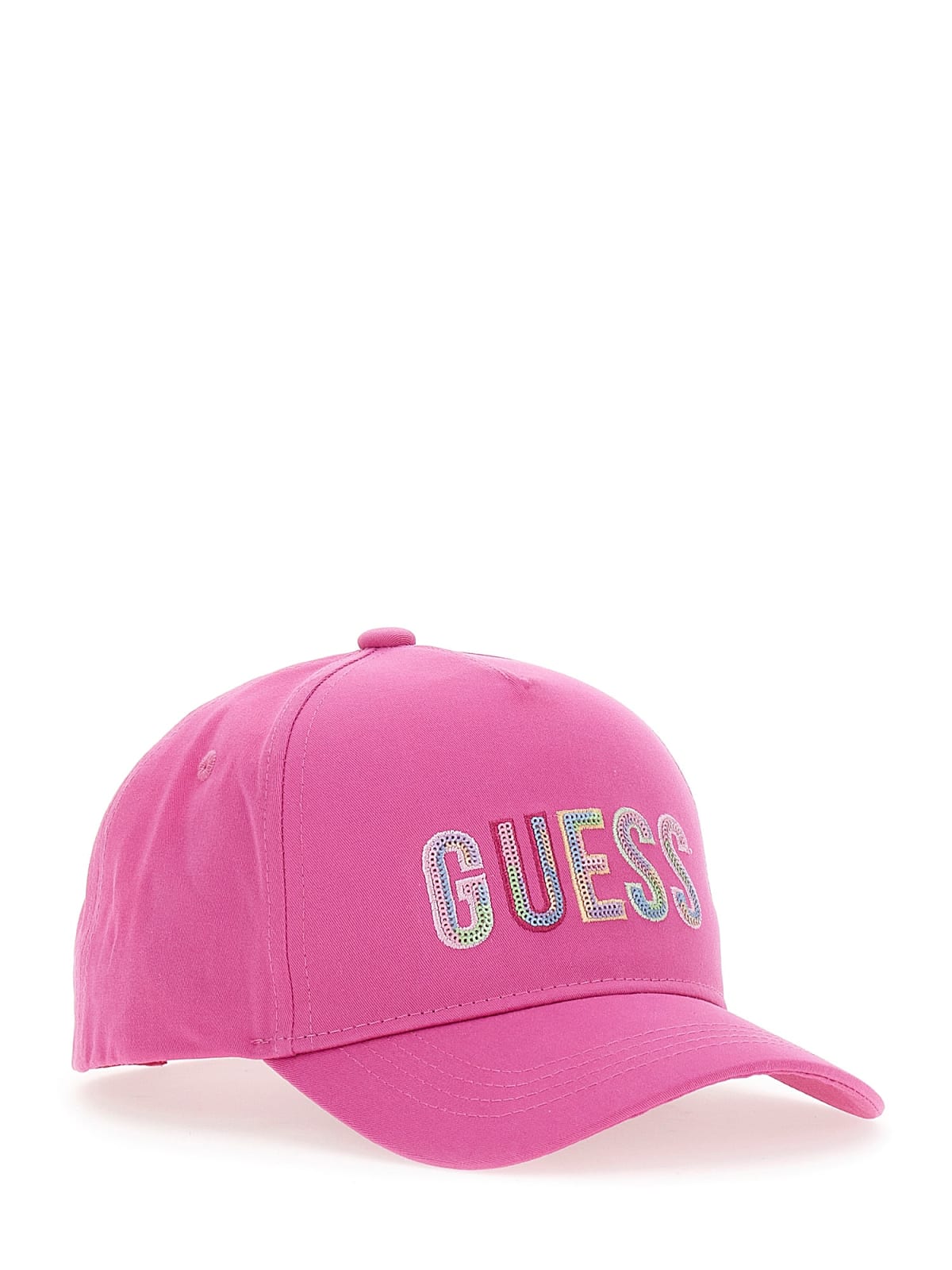 Berretto Guess con logo paillettes - Fuxia