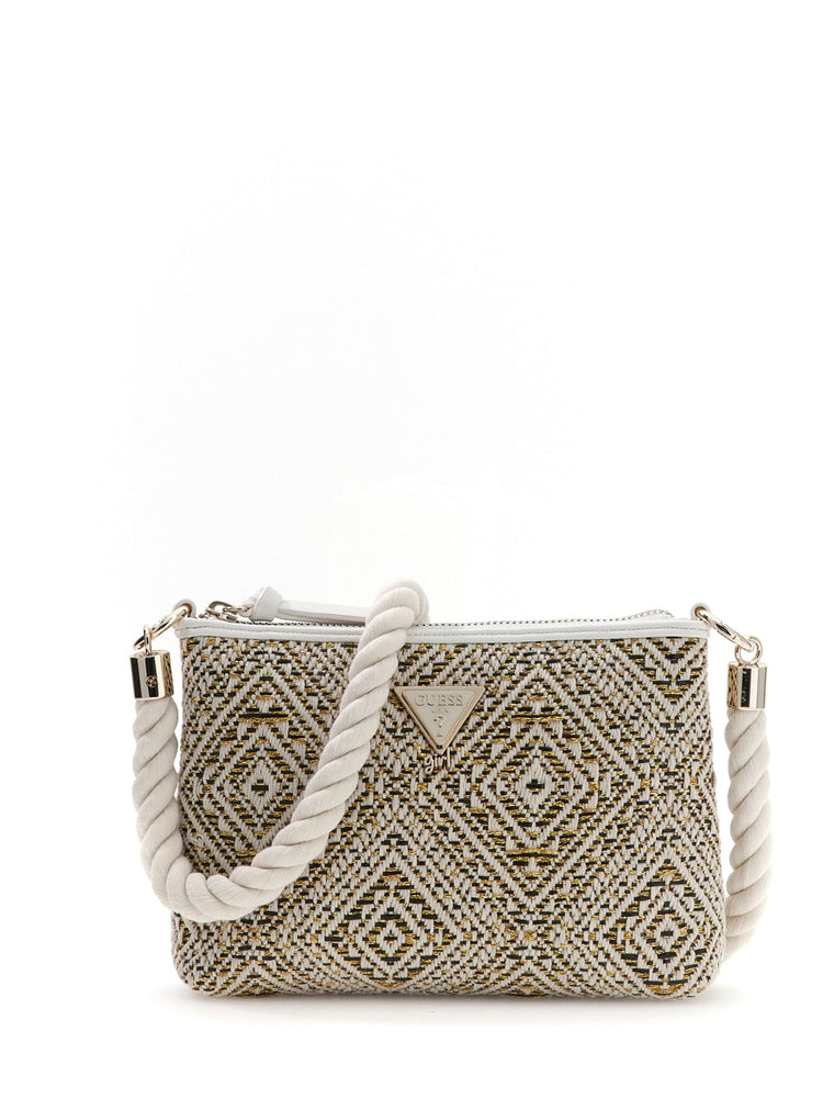 Borsa Guess modello Cha - Oro/Nero