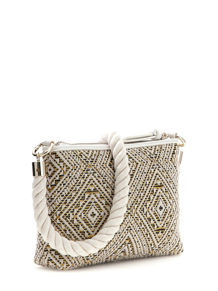 Borsa Guess modello Cha - Oro/Nero