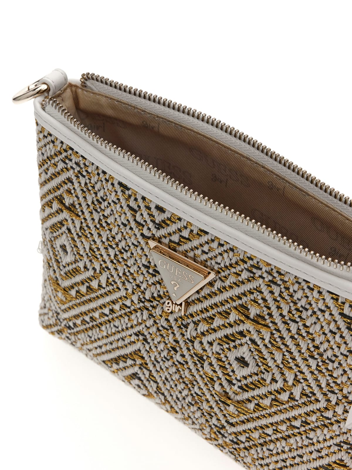 Borsa Guess modello Cha - Oro/Nero