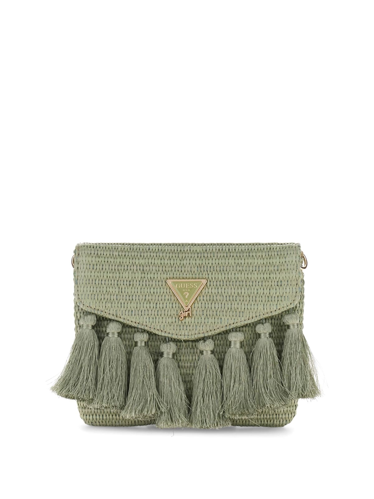 Borsa Guess in raffia - Verde salvia