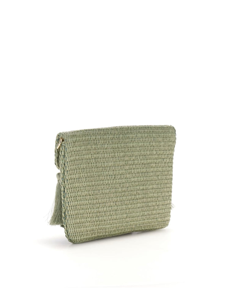 Borsa Guess in raffia - Verde salvia
