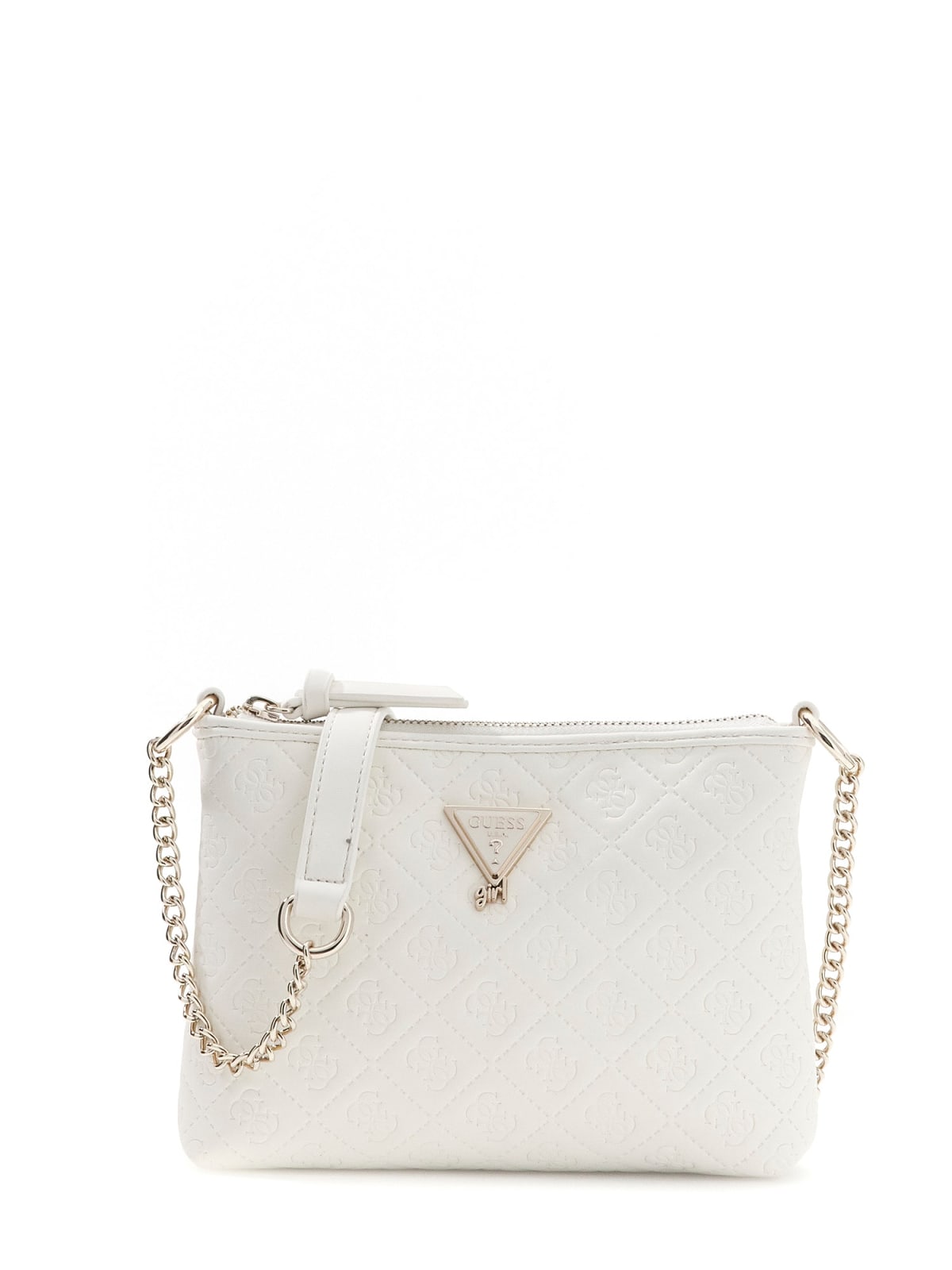 Borsa con tracolla Guess trapuntata - Bianco