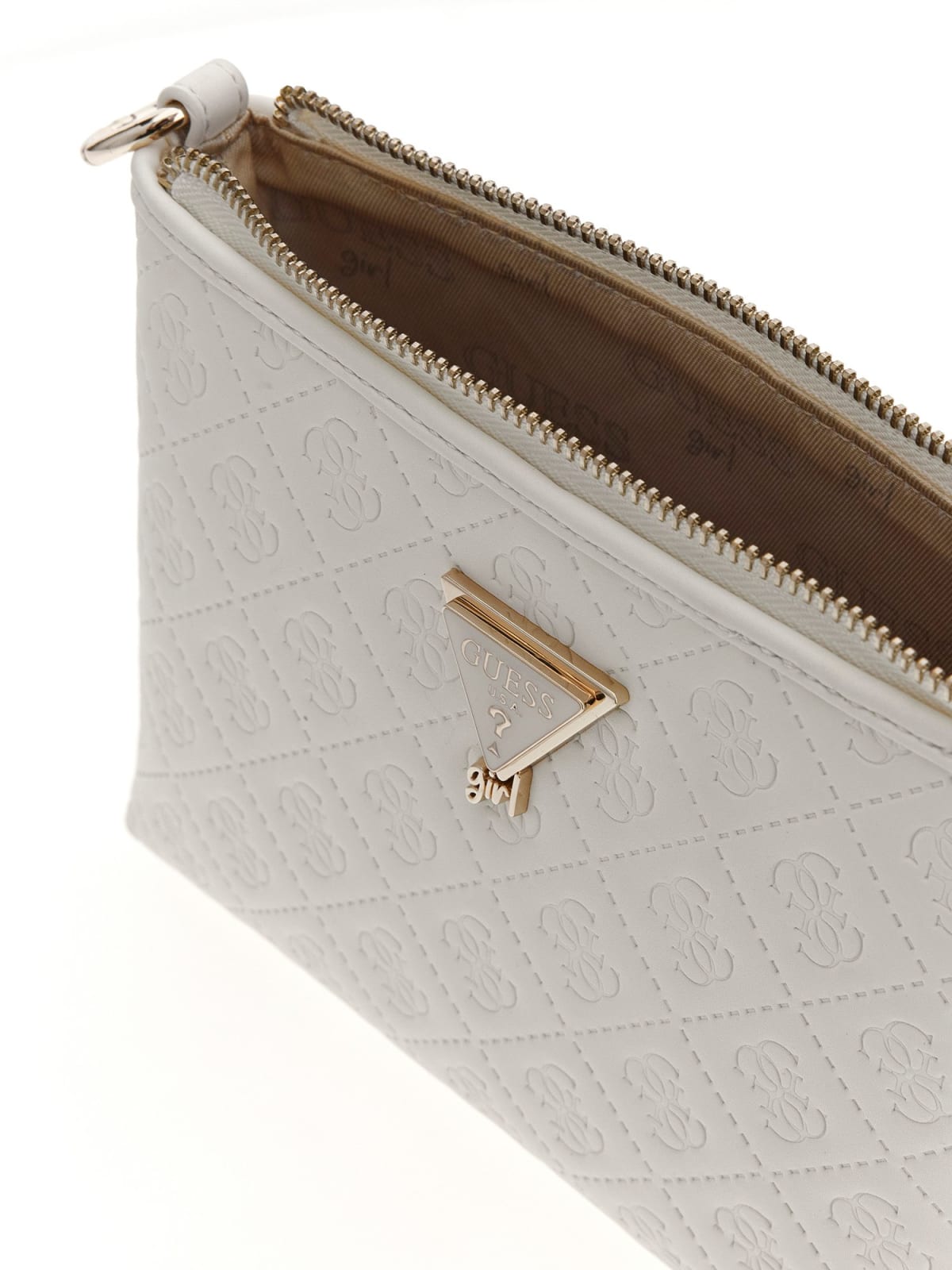 Borsa con tracolla Guess trapuntata - Bianco