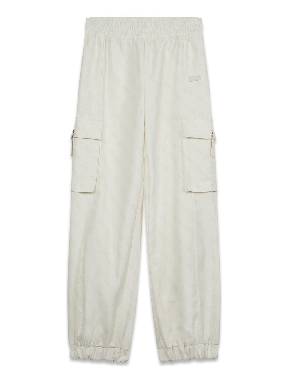 Pantalone Guess fondo panna fantasia logata Beige