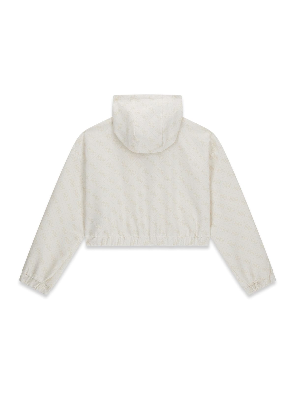Giubbino Guess crop fondo panna logato
