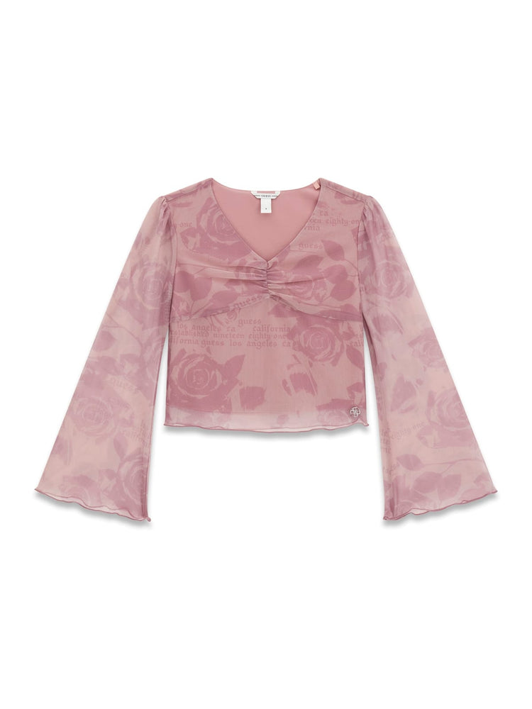 SHIRT VELO GUESS MANICA LARGA ROSA CIPRIA
