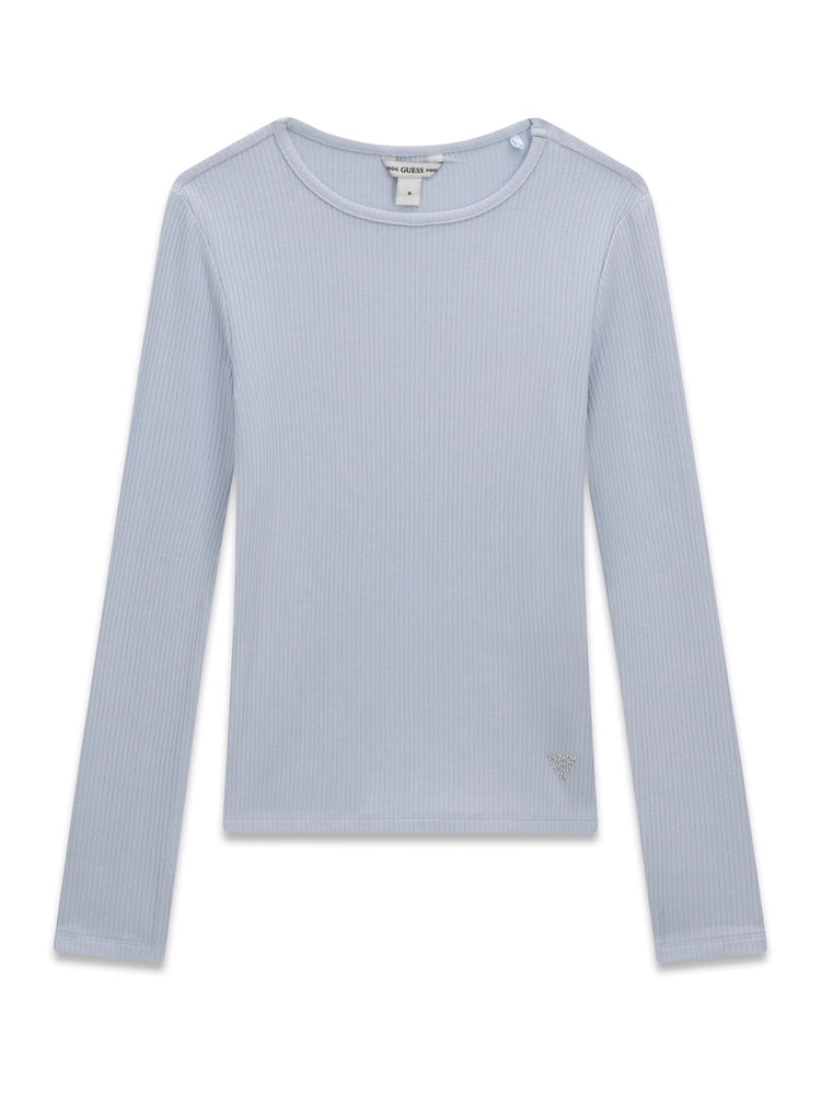 SHIRT GUESS A COSTINE AZZURRO POLVERE