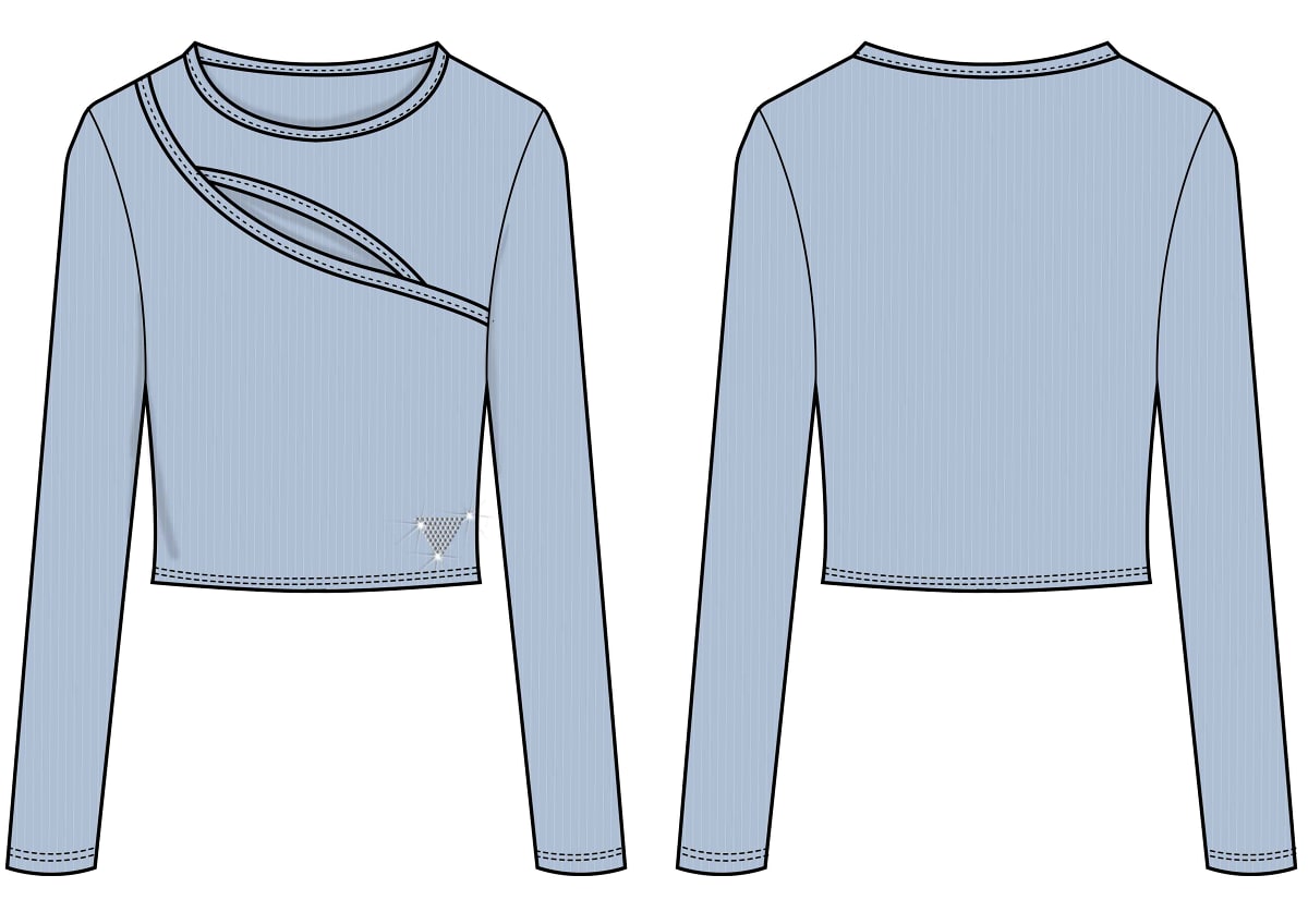SHIRT GUESS A COSTINE AZZURRO POLVERE
