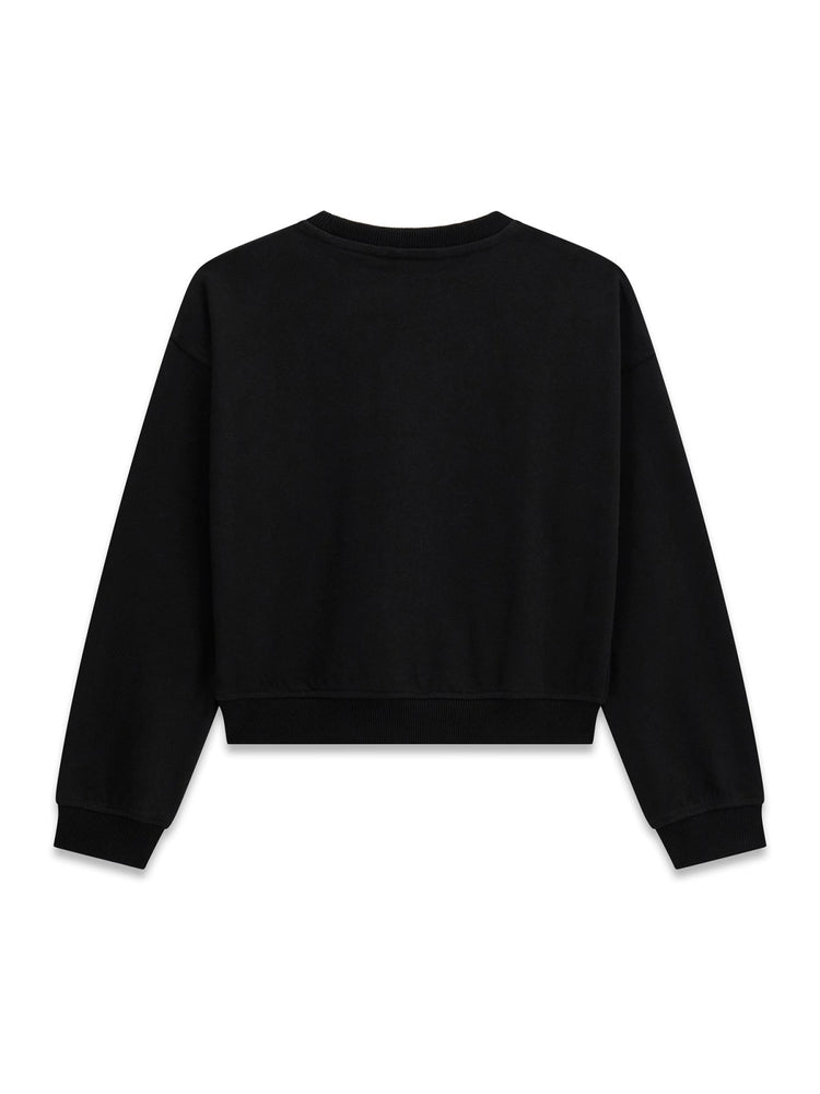 FELPA STRASS CROP GUESS NERA