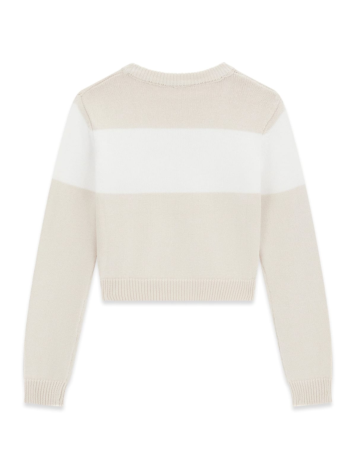 MAGLIONCINO GUESS A FASCE BIANCO E BEIGE