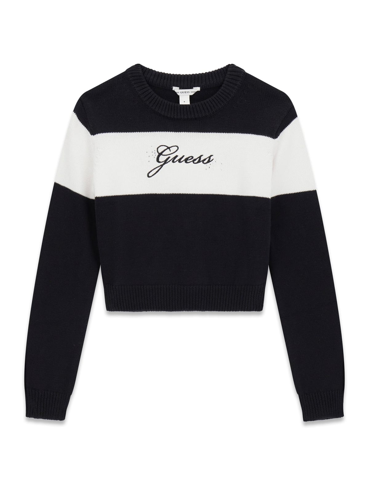 MAGLIONCINO GUESS A FASCE NERO E BIANCO