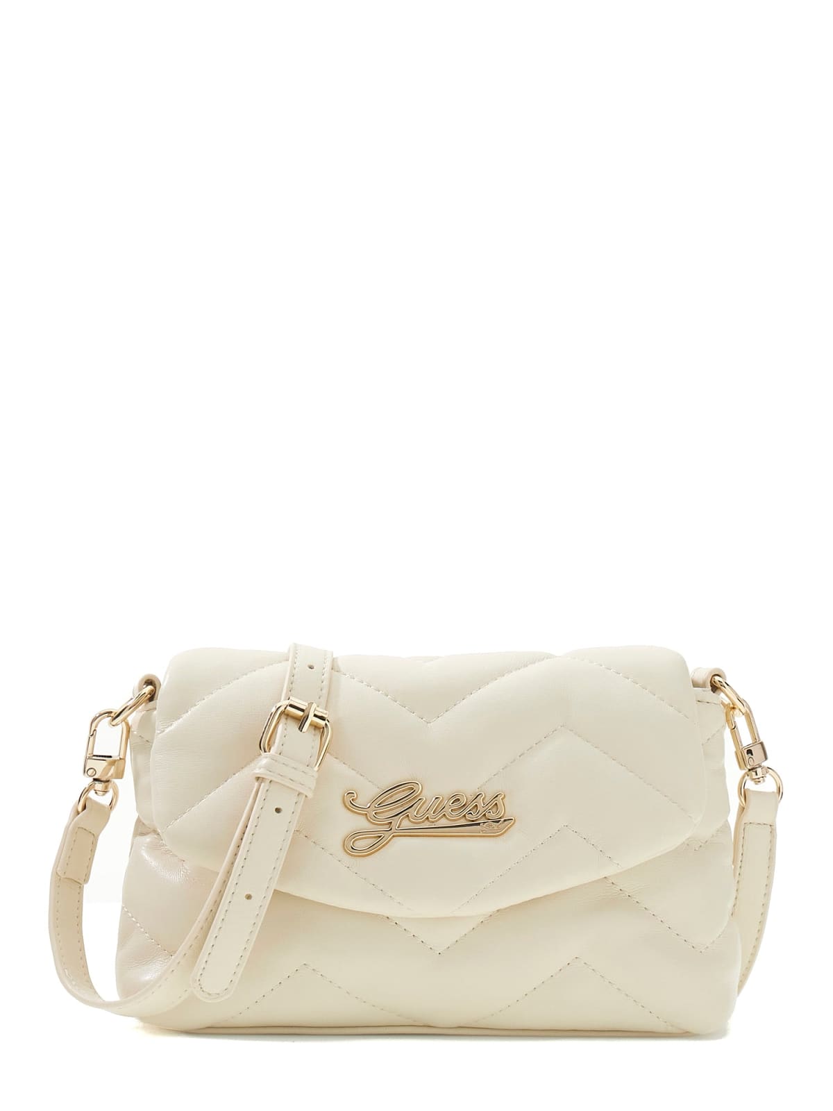 POCHETTE/TRACOLLA GUESS IMBOTTITA CREMA