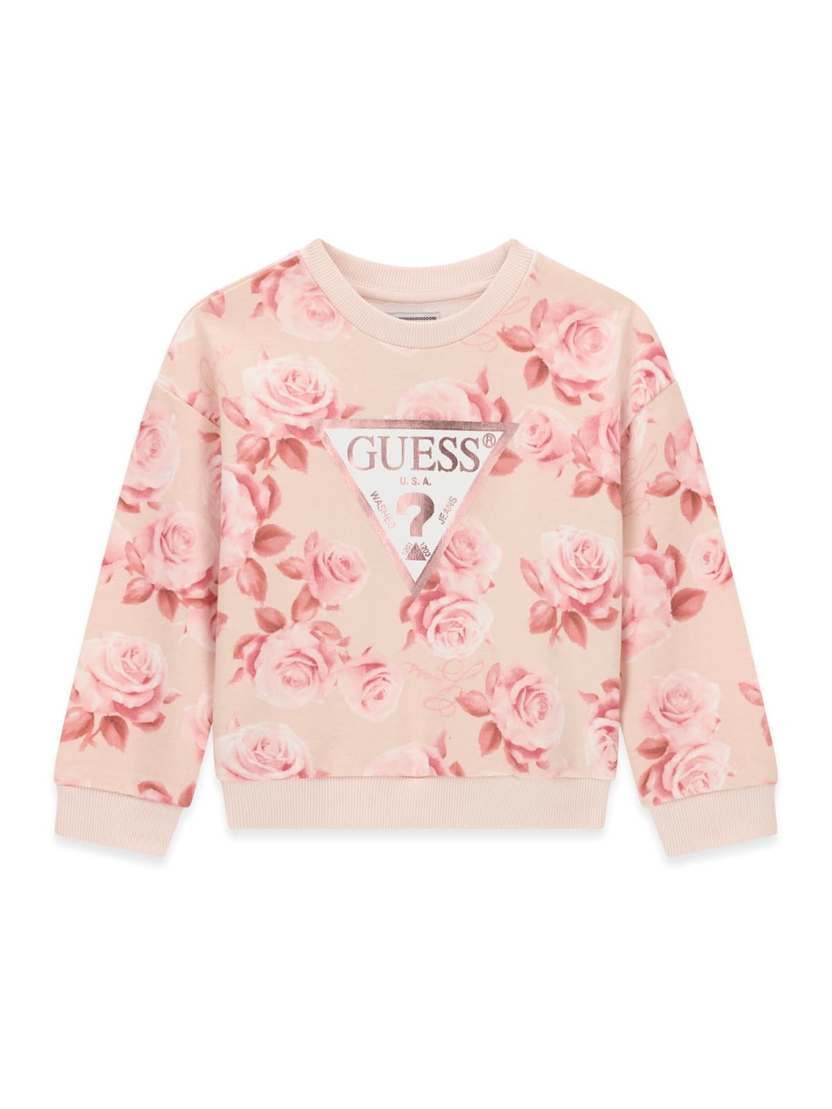 FELPA GIROCOLLO GUESS FANTASIA ROSE