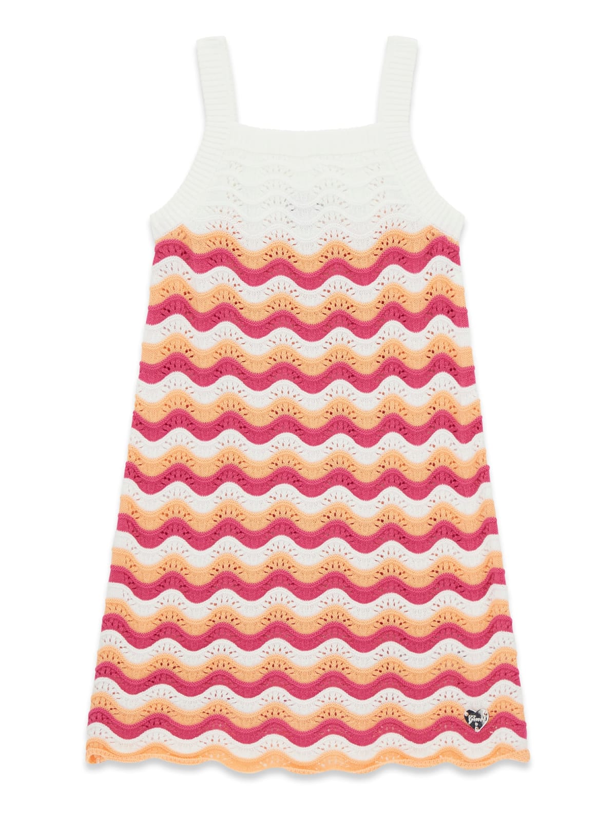 Abitino onde Guess effetto uncinetto - Fuxia/Arancio