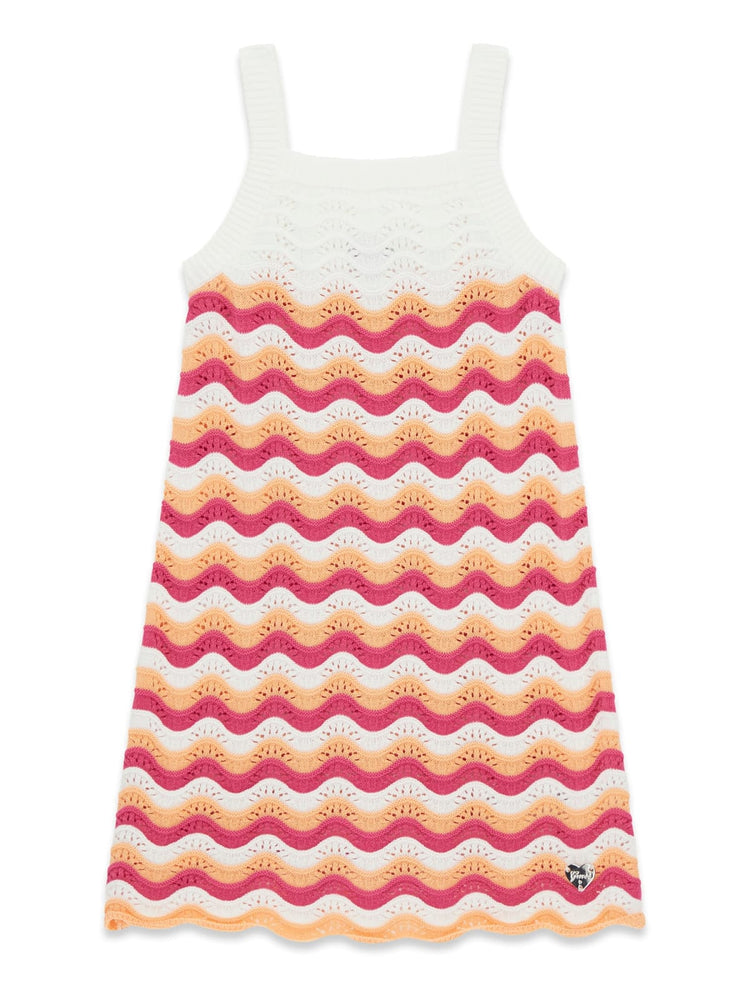 Abitino onde Guess effetto uncinetto - Fuxia/Arancio