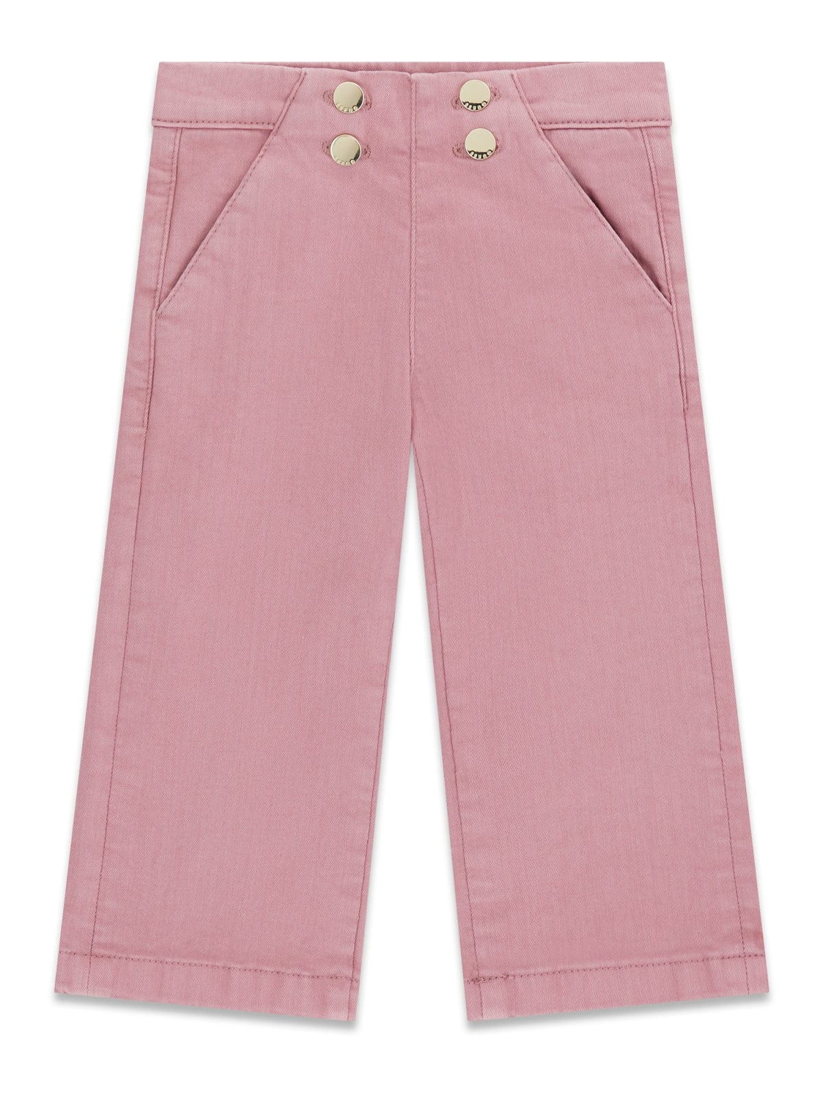PANTALONE GUESS ROSA CIPRIA DETTAGLIO BOTTONI ORO