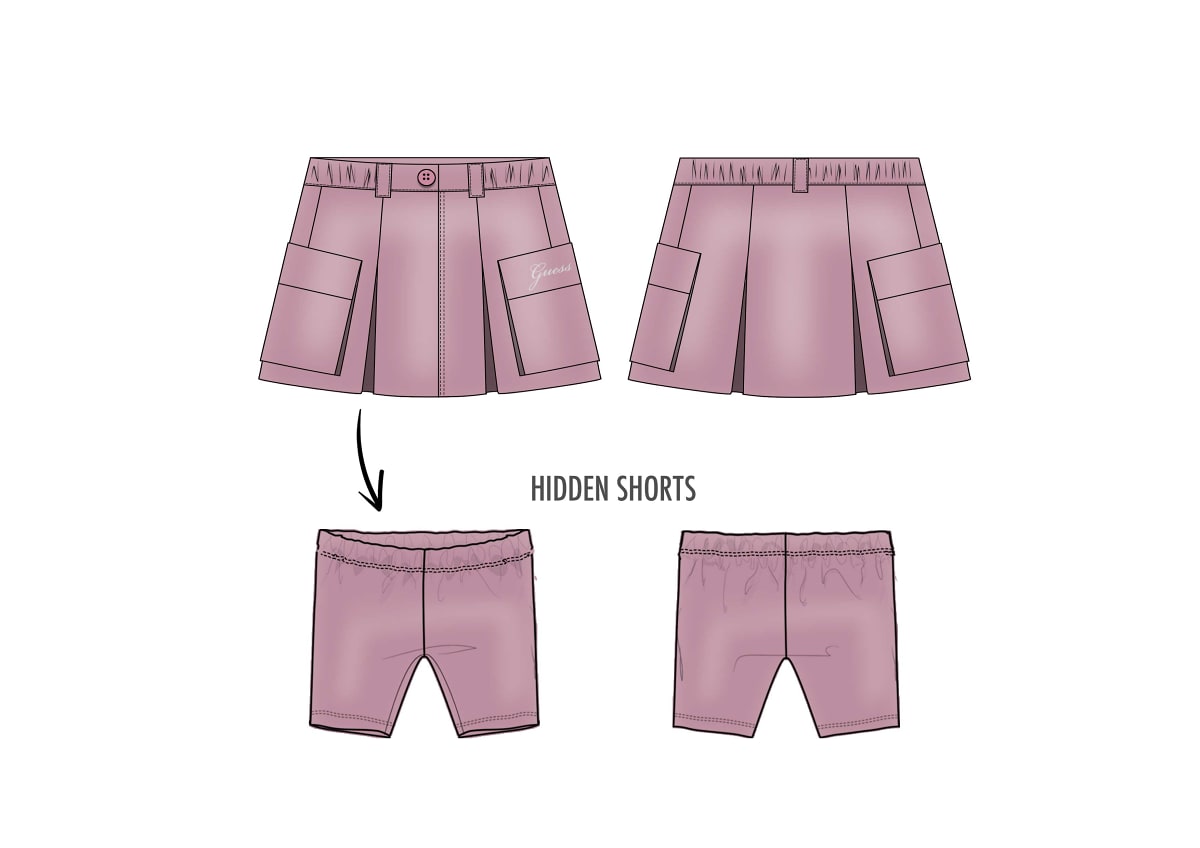 GONNA CARGO GUESS CON PANTALONCINO ROSA CIPRIA