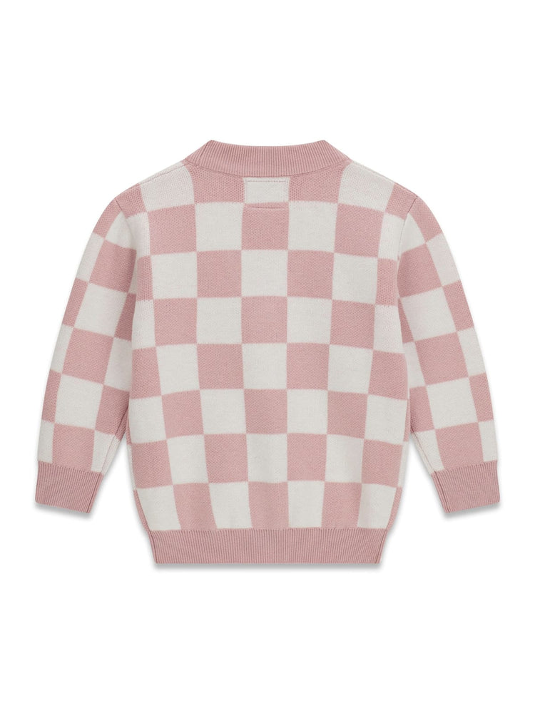 CARDIGAN GUESS A QUADRI BIANCO/ROSA